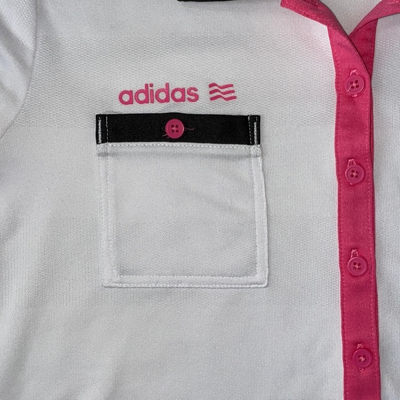 Adidas Golf Shirt white-pink-black - Picture 3 of 4